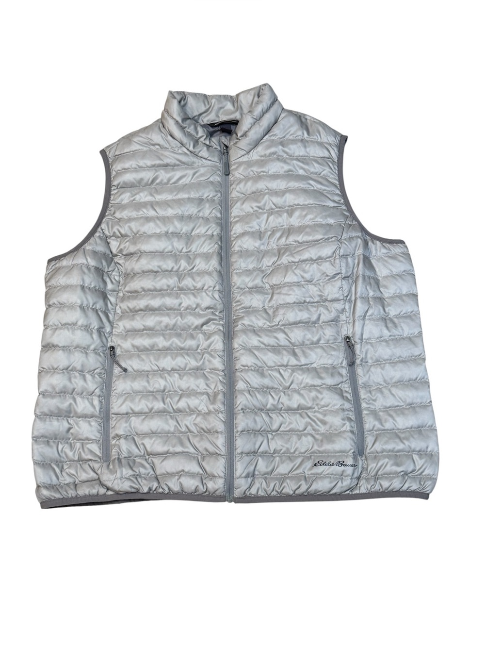 Eddie Bauer Women’s Gray EB700 Quilted Down Puffer Vest Size XXL